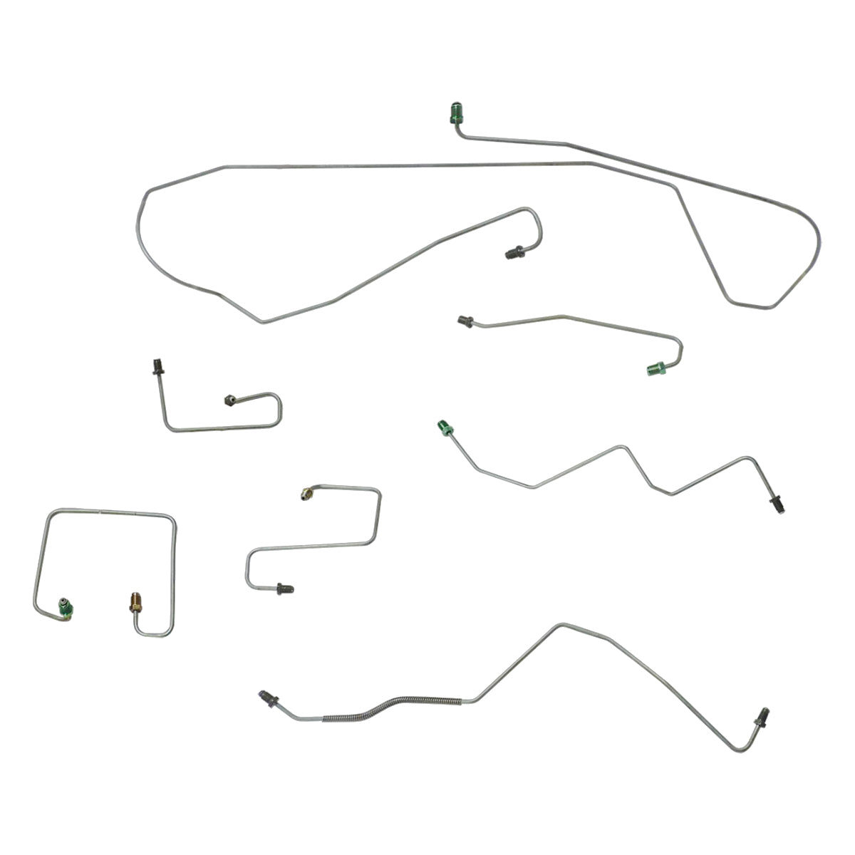 1998-02 Dodge Durango 4WD V6 Power Disc Rear Drum w/ ABS Front Brake Line Kit 7pc, Stainless