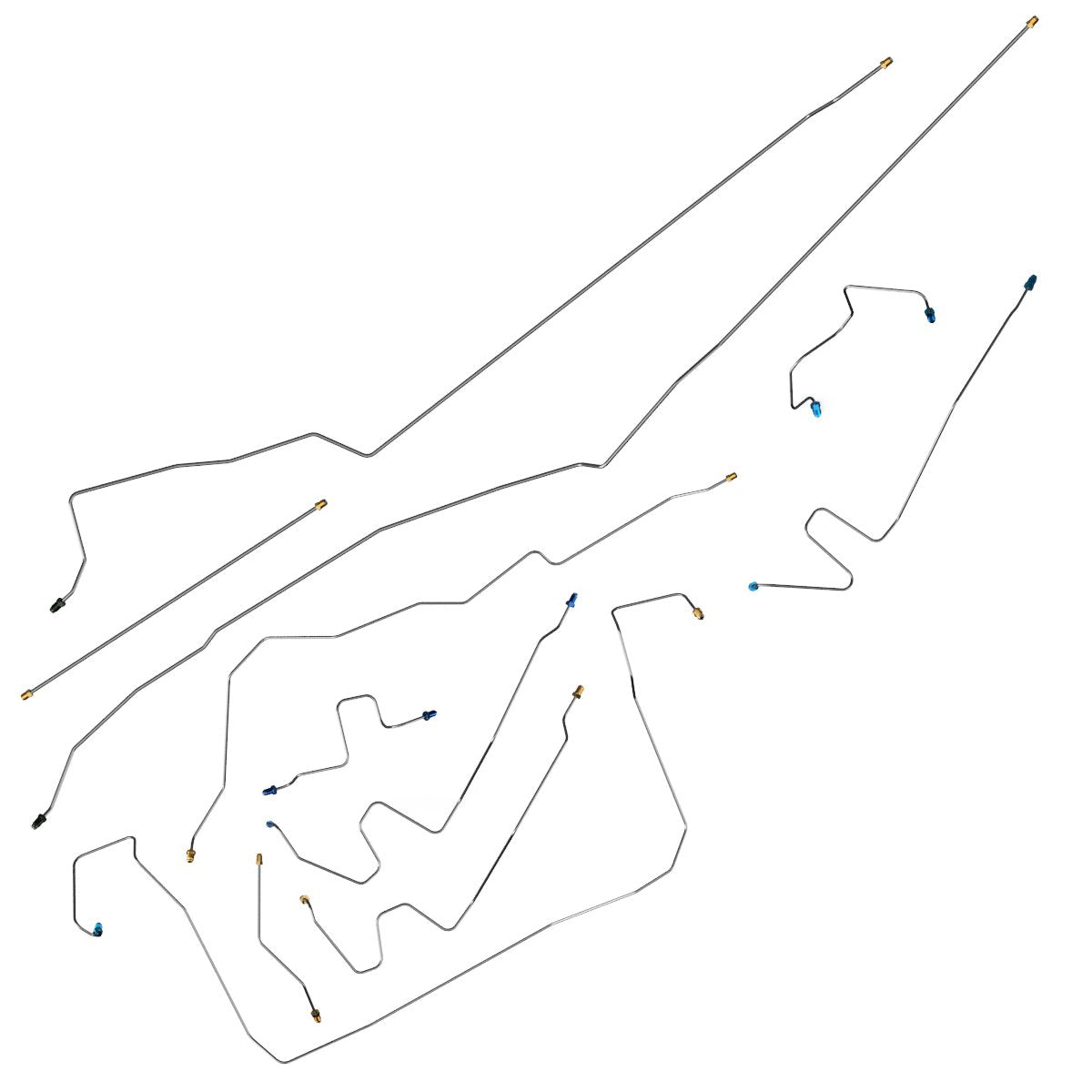 2002-2007 Dodge Truck 2500 4WD Crew Cab Long Bed with ABS Complete Brake Line Kit 9pc Stainless