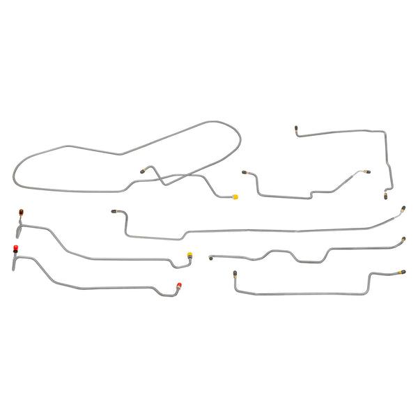1980-89 Dodge Ramcharger 4WD Power Disc Brake Line Kit 8pc, Stainless