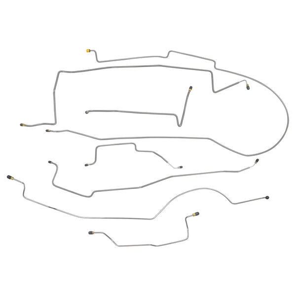 1980-89 Dodge Truck 2WD 1/2-Ton Std. Cab Shortbed Power Disc Brake Line Kit 7pc, Stainless