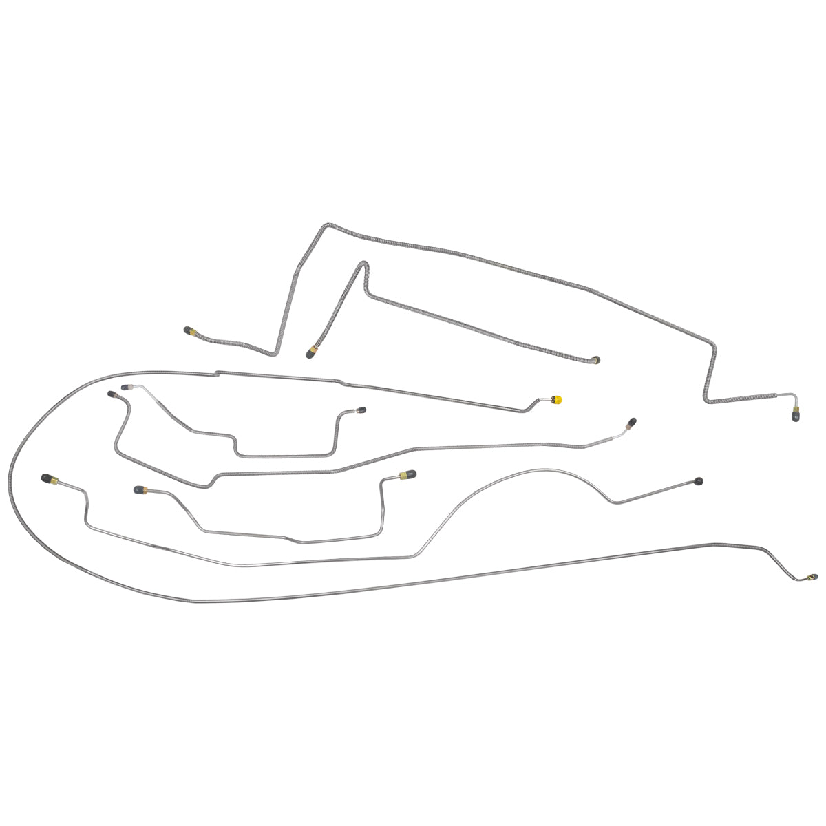 1991-93 Dodge Truck 2WD 3/4-Ton Std. Cab Longbed Power Disc Brake Line Kit 8pc, Stainless