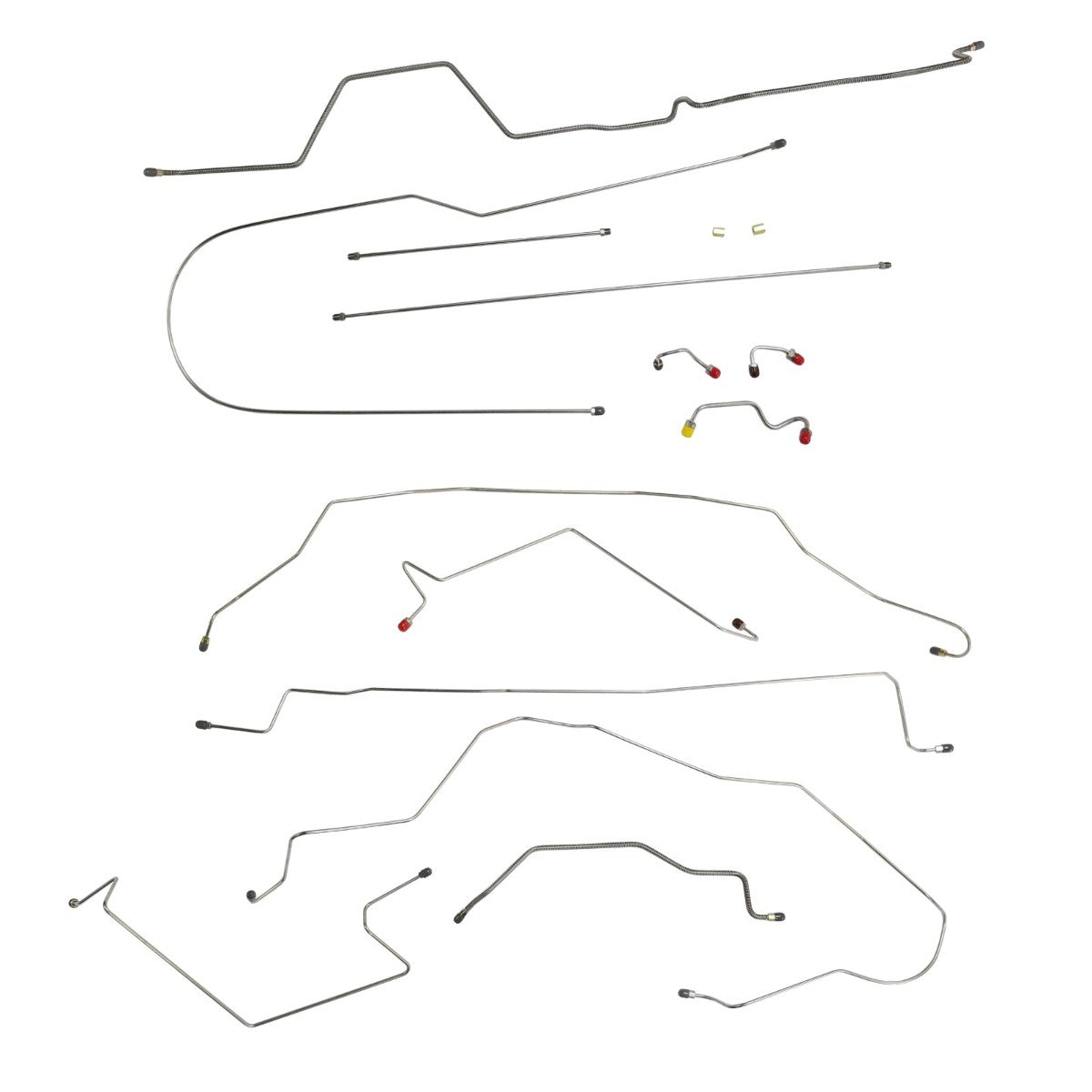 1995-97 Dodge Ram 1500 4WD Ext. Cab Shortbed Four Wheel ABS Complete Brake Line Kit, Stainless