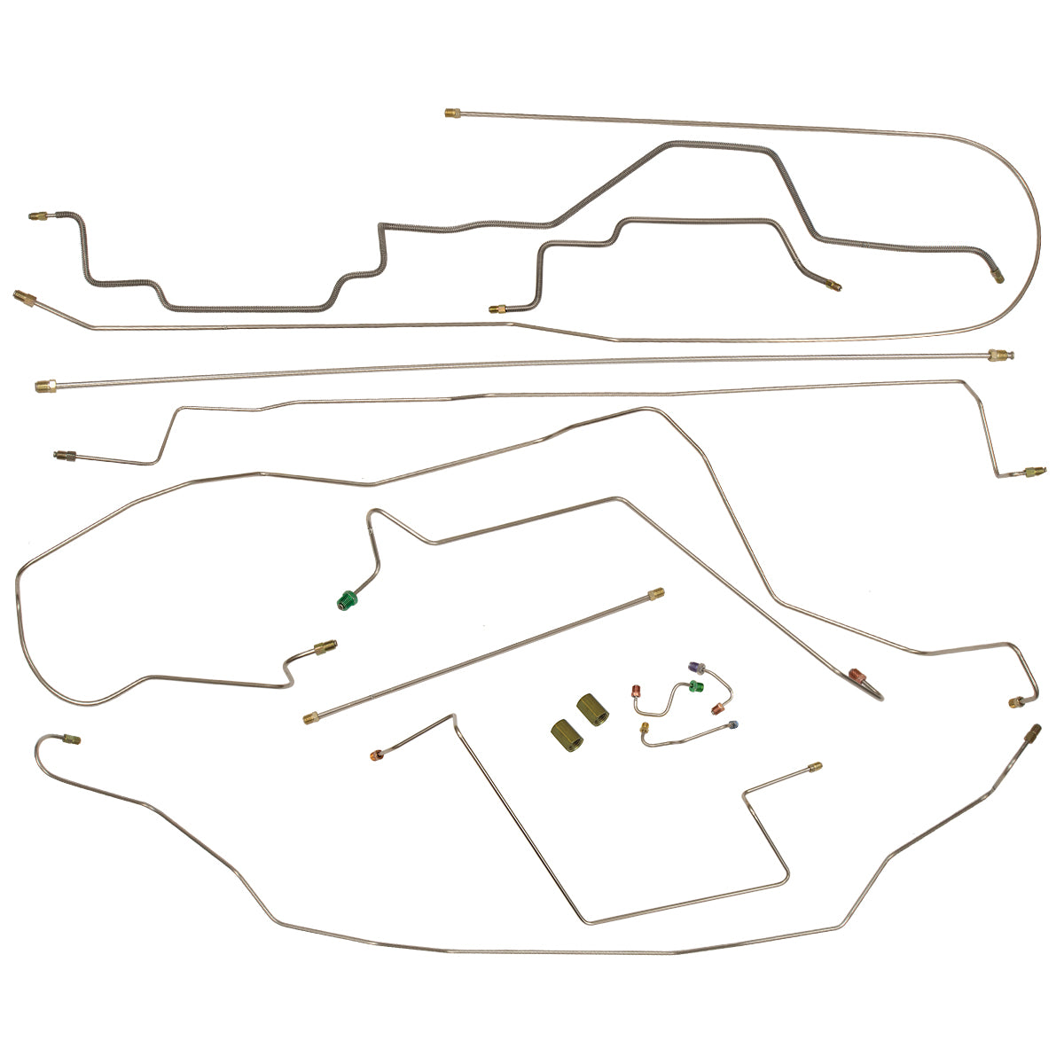 1995-97 Dodge Ram 2500 2wd & 4wd All Cab & Bed Sizes Rear ABS Dana 60 Or 70 Axle Complete Brake Line Kit, Stainless