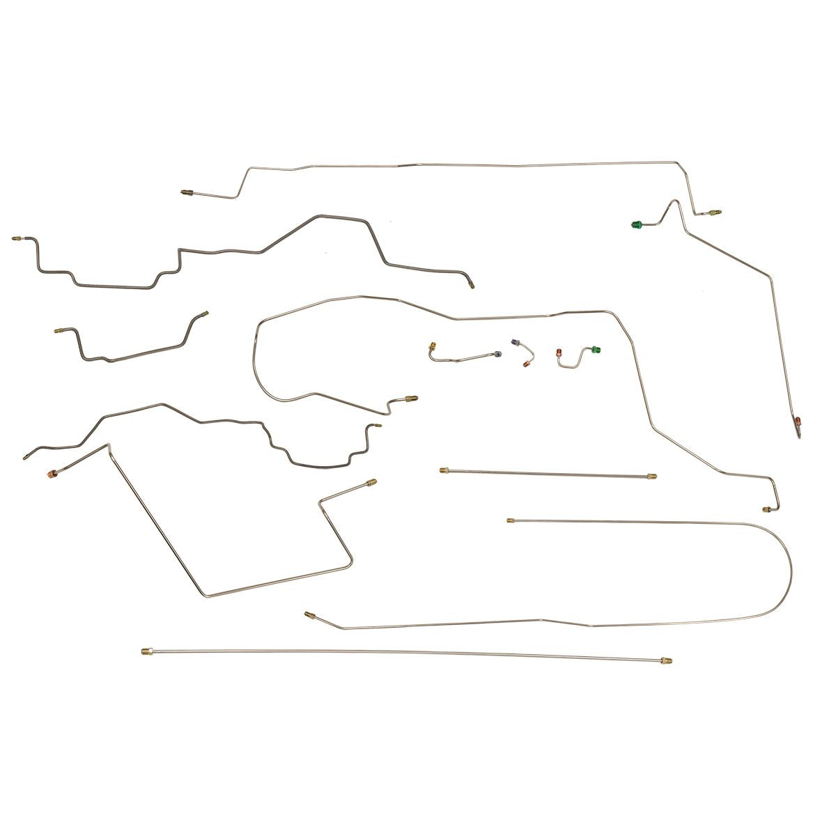1994-97 Dodge Ram 3500 2/4WD All Cab/Bed Sizes w/Rear ABS Dana 80 Axle Complete Brake Line Kit, Stainless
