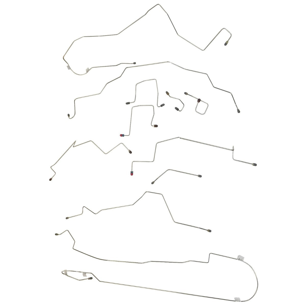 1998-01 Dodge Ram 1500 2500 2wd & 4wd Std Cab Short Bed Rear ABS Rear Disc Brake Line Kit 13pc, Stainless