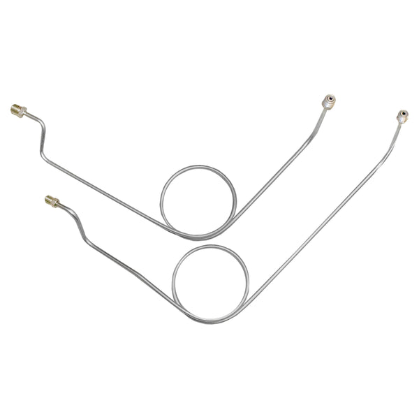 1976-77 Ford Bronco 3/16" M/C (Large Loop) Brake Lines 2pc, Stainless