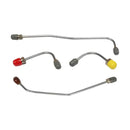 1976-77 Ford Bronco Master Cyl Lines 4pc - does NOT include rubber, Stainless Steel