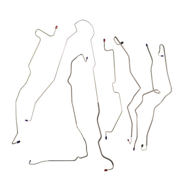 1983-85 Ford Bronco II 4wd Power Disc Brake Line Kit 7pc, Stainless