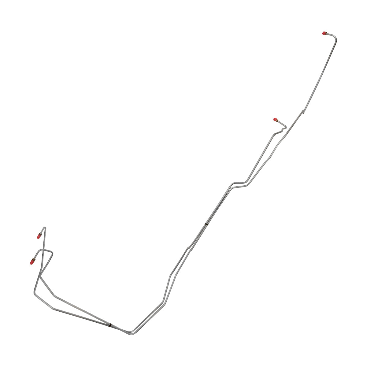 1993-96 Ford F150, Bronco 2WD & 4WD E4OD Driver Side Radiator Port/V8 5/16" Trans Cooler Lines 2pc, Stainless