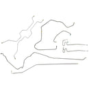 1991-94 Ford Explorer 4WD Two-Door Front Disc/Rear Drum w/Four-Wheel ABS Complete Brake Line Kit 9pc, Stainless