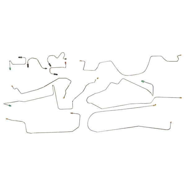 1998-01 Ford Explorer 4WD Four-Wheel Disc w/ABS Complete Brake Line Kit 8pc, Stainless