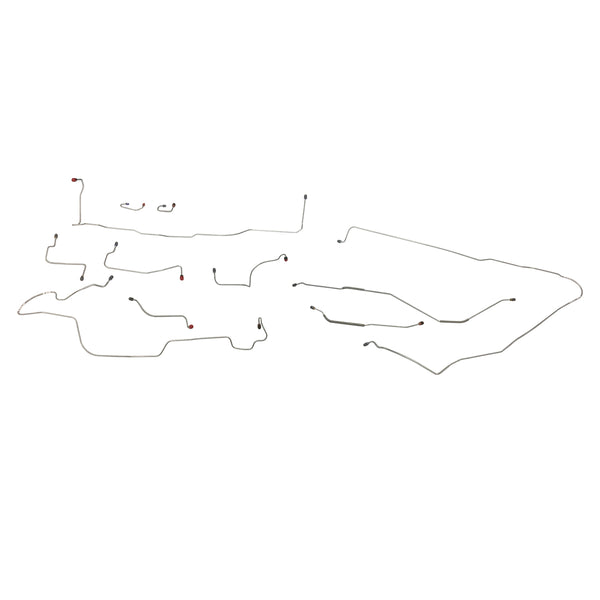 1968-69 Ford Torino/Fairlane Power Disc Complete Brake Line Kit 11pc, Stainless