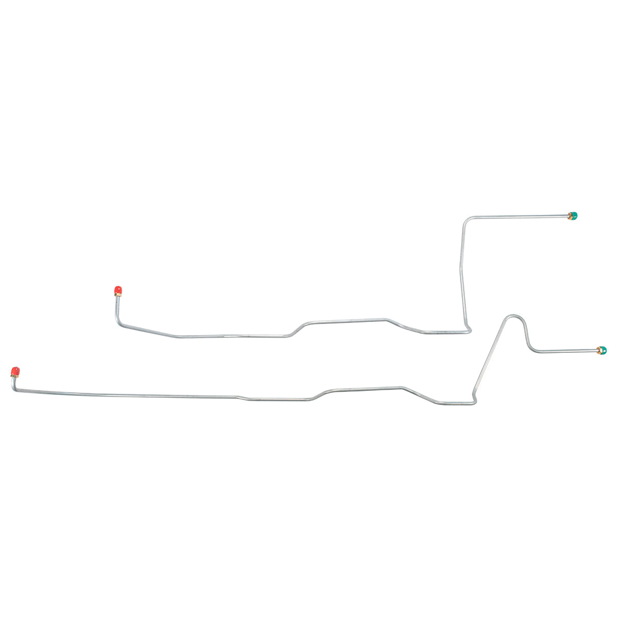 1963-64 Ford Galaxie Small Block Bottom of Radiator Cruise-O-Matic Trans Cooler Lines 2pc, Stainless