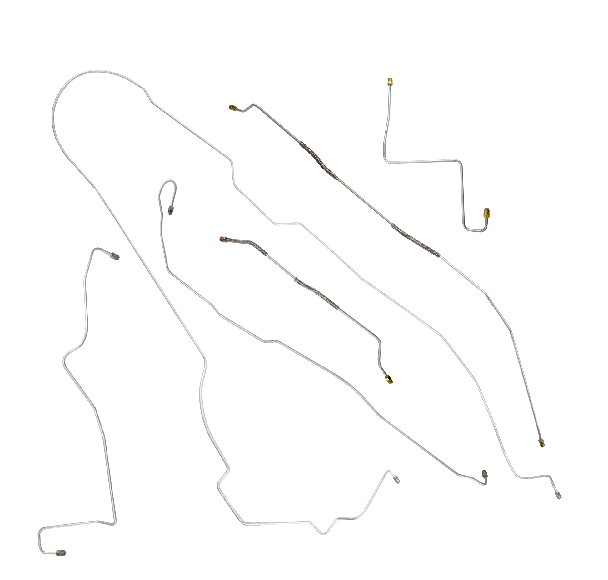 1966 Ford Falcon Manual Drum Brake Line Kit 6pc, Stainless