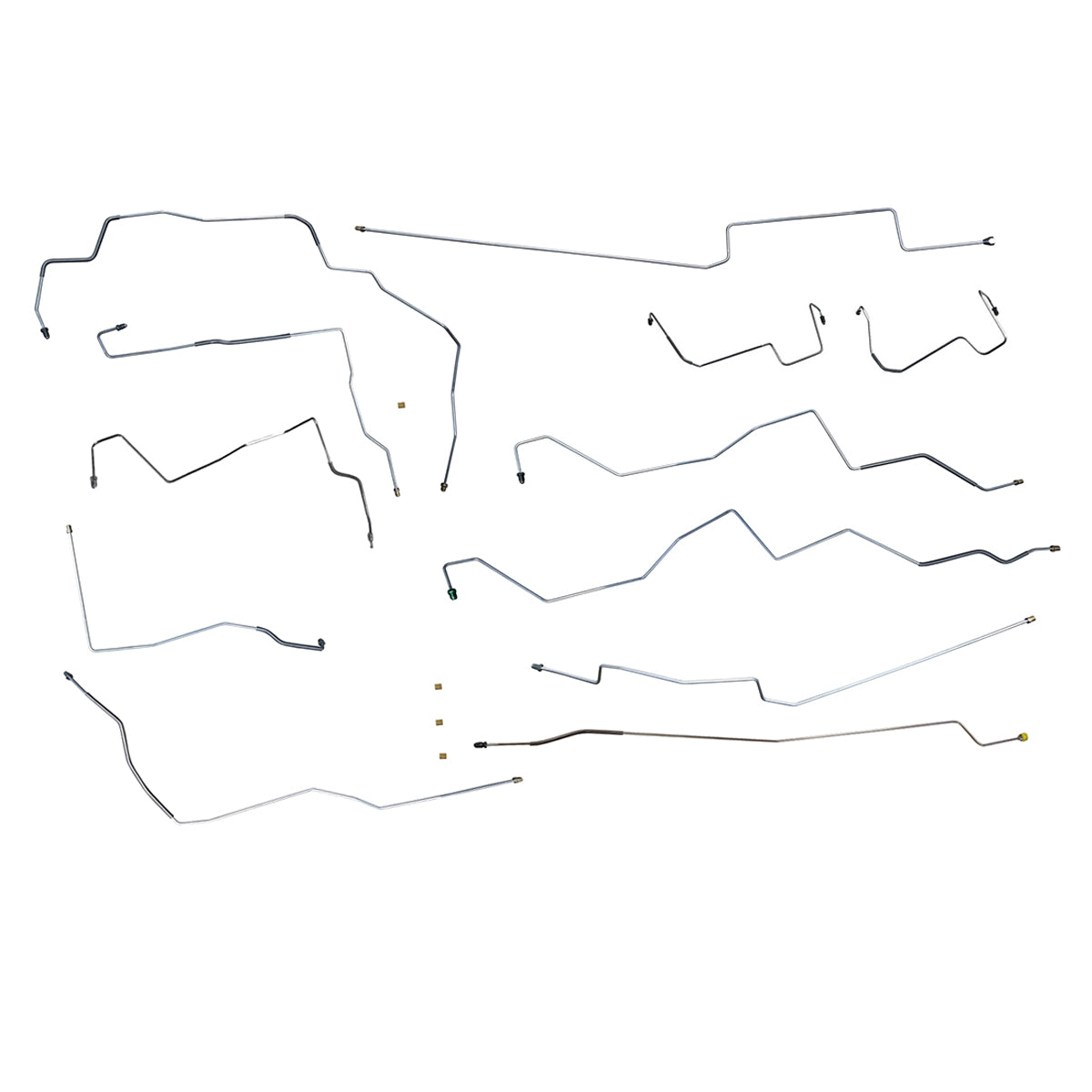2002-06 Ford Lincoln Expedition Navigator 4WD Four-Wheel Disc Four-Wheel ABS Complete Brake Line Kit 14pc, Stainless