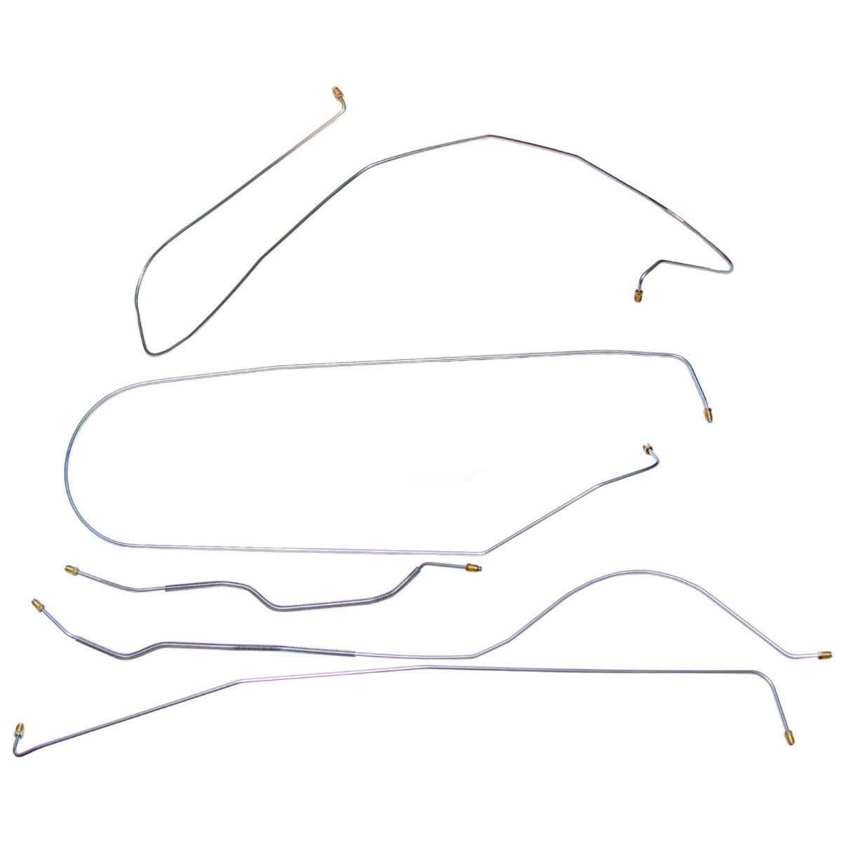 1953-56 Ford F100 2WD Shortbed 3/16" Complete Drum Brake Line Kit 5pc, Stainless