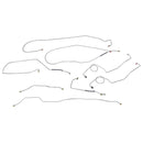 1967-70 Ford F100 F150 2wd Power Drum Brake Line Kit 8pc, Longbed, Stainless