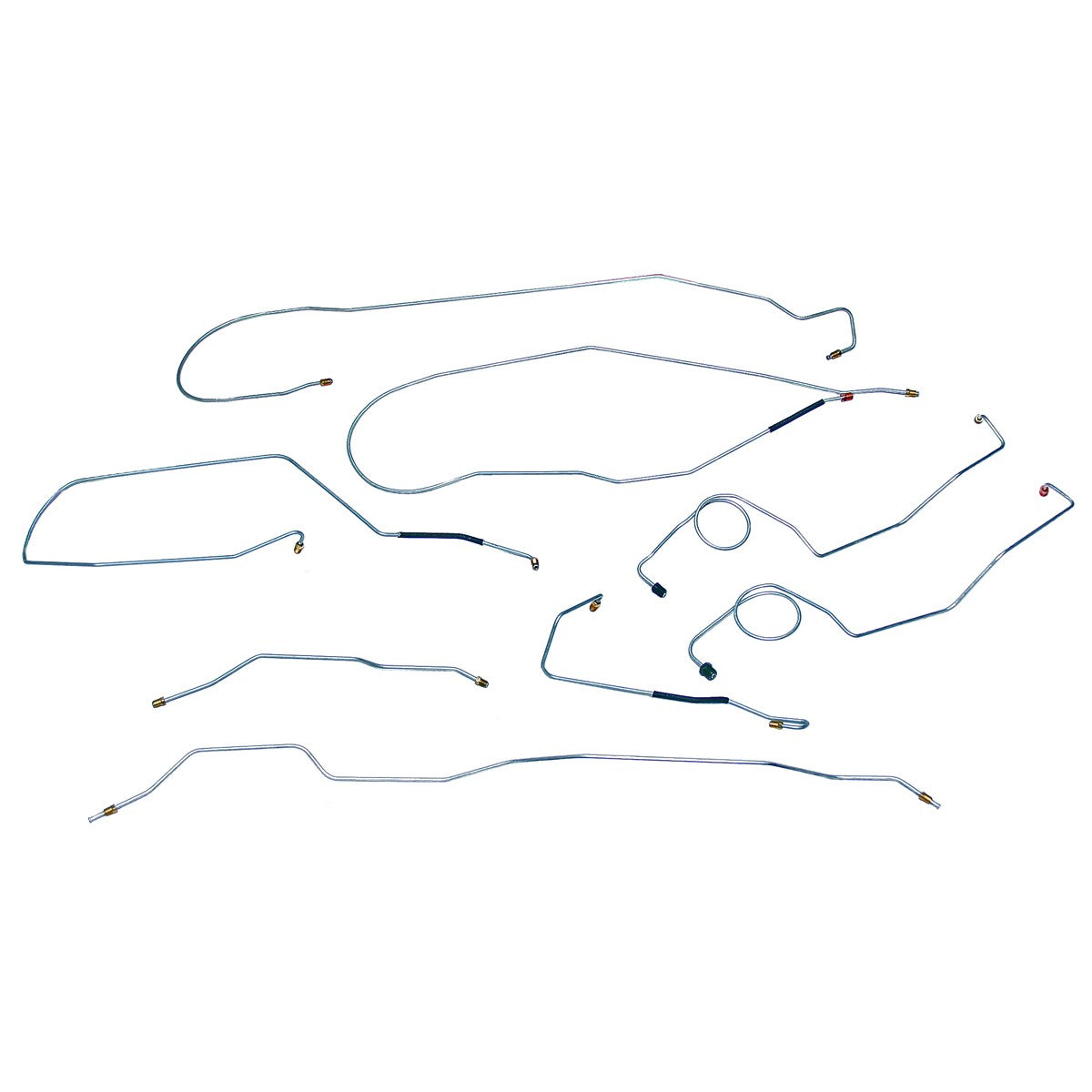 1967-71 Ford F-250 2WD Power Drum Brake Line Kit Longbed, Stainless