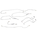 1971 Ford F-100 F-150 2wd Complete Power Disc Brake Line Kit 8pc, Longbed, Stainless