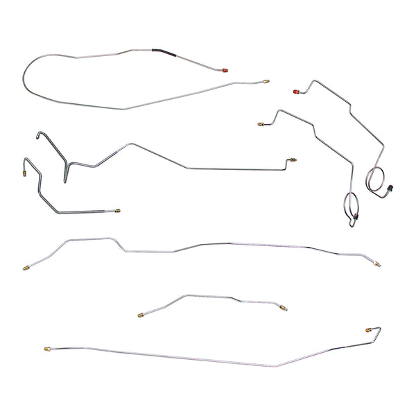 1972 Ford F100 F150 Short Bed 2wd Power Disc Brake Line Kit 8pc Stainless