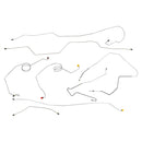 1974 Ford F100 F150 2wd Brake Line Kit 8pc, Longbed, Stainless