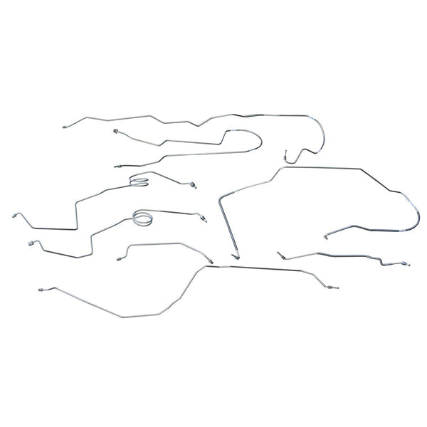 1976-79 Ford F350 4WD Std. Cab Longbed Power Disc Brake Line Kit, Stainless