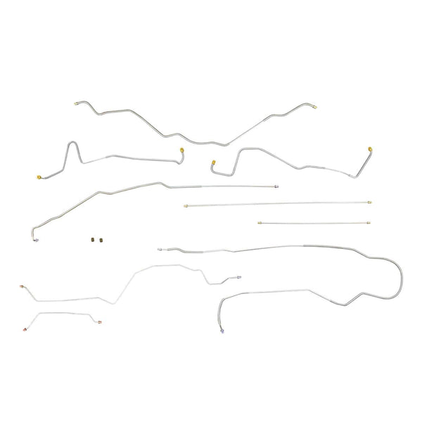 1994-96 Ford F150 2/4wd Ext Or Std Cab Shortbed & Longbed Power Disc Brake Line Kit 9pc, Stainless