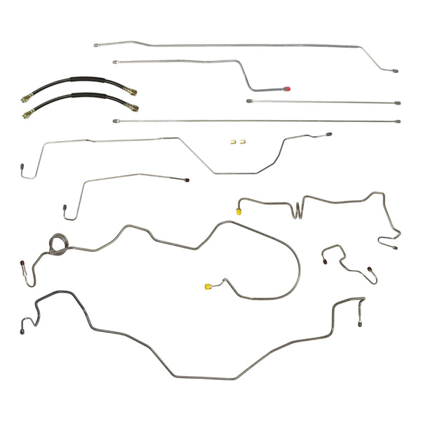 1997-03 Ford F150 2WD Std. Cab Shortbed Rear ABS Rear Disc Power Disc Brake Line Kit 14pc, Stainless
