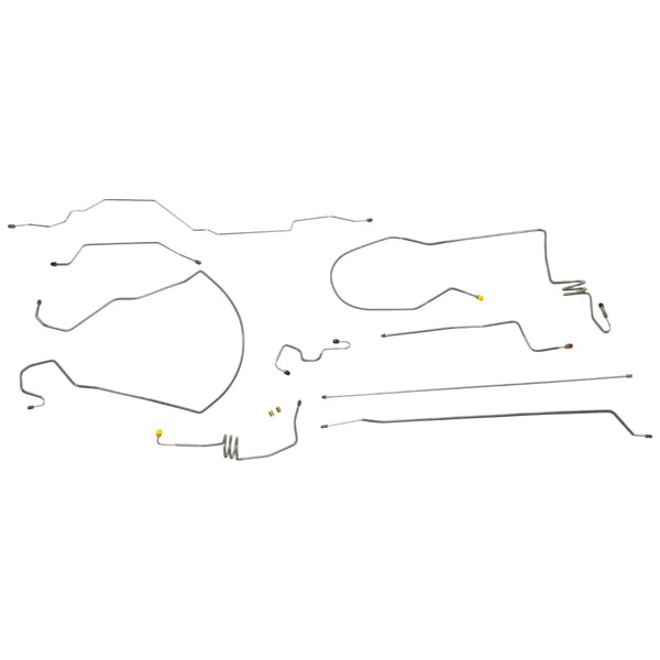 1997-03 Ford F150 4WD All Cab & Bed Lengths Rear ABS Rear Drum Complete Brake Line Kit 10pc Stainless