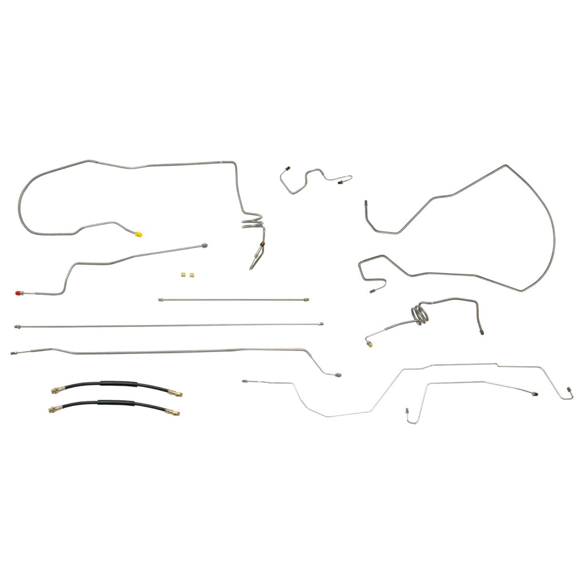 1997-03 Ford F150 4WD, All Cab & Bed Lengths, Four Wheel Disc Rear ABS Complete Brake Line Kit 10pc, Stainless