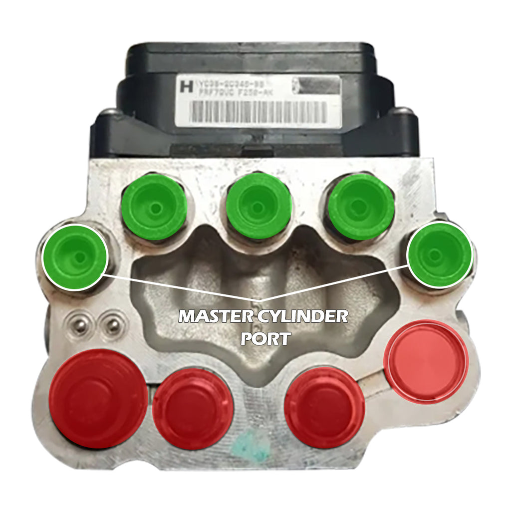 1999-05 Ford Excursion 4WD w/Four-Wheel ABS Brake Line Set 8pc, Stainless