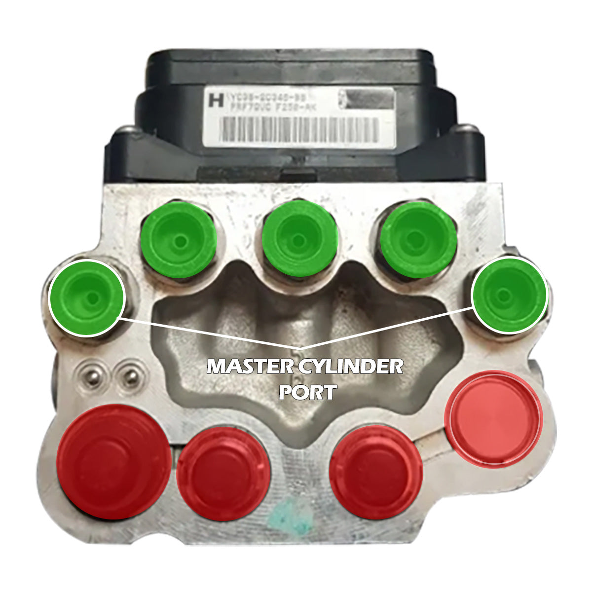 1999-05 Ford Excursion 4WD w/Four-Wheel ABS Brake Line Set 8pc, Stainless