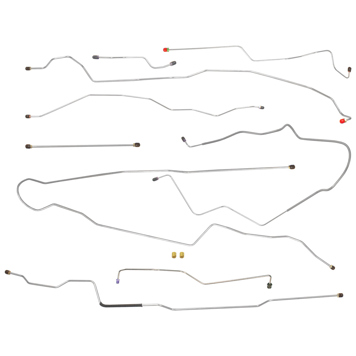 1999-03 Ford F250 F350 2wd Or 4wd Std Cab Long Bed Rear ABS Complete Brake Line Kit 8pc, Stainless