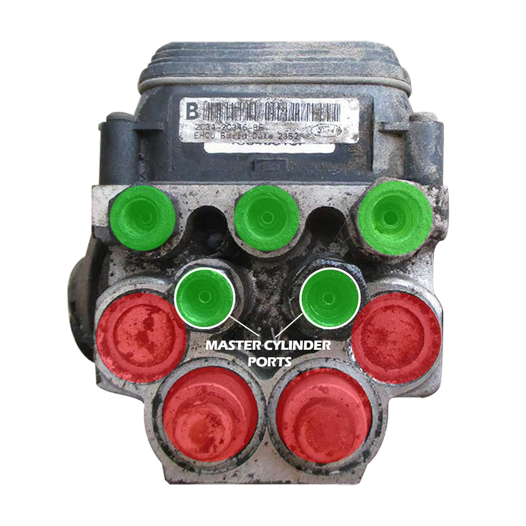 1999-03 Ford F250 F350 F450 F550 Excursion 4wd & 2wd Four-Wheel ABS with "B" Marking Front Brake Line Kit 6pc, Stainless