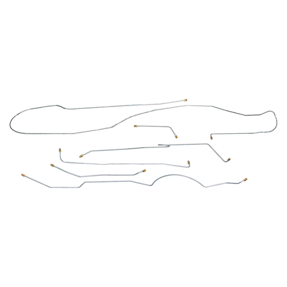 1955 Ford Thunderbird Power Drum Brake Line Kit 7pc, Stainless
