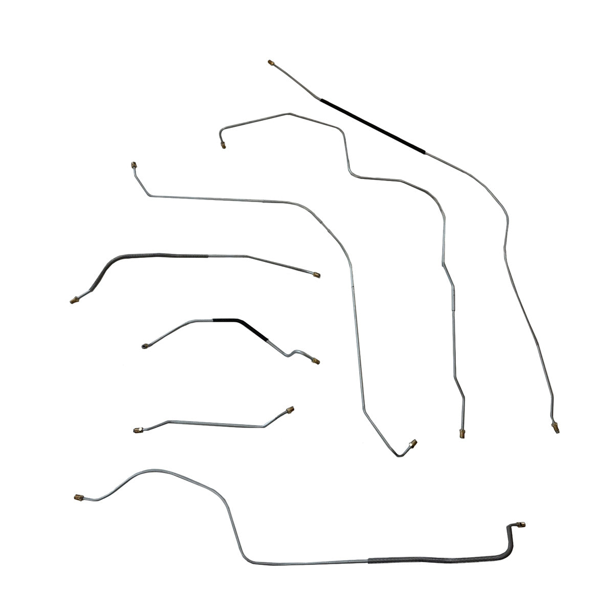 1956 Ford Thunderbird Manual Drum Brake Line Kit 7pc, Stainless
