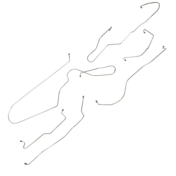1964 Ford Thunderbird Power Drum Brake Line Kit 6pc, Stainless