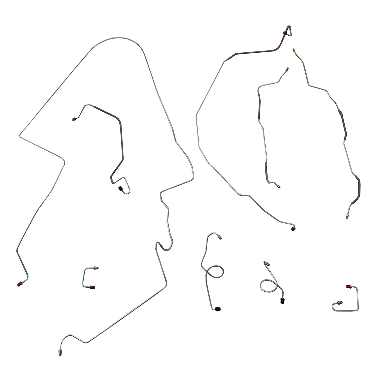 1968 Ford Thunderbird Power Disc Brake Line Kit 9pc, Stainless