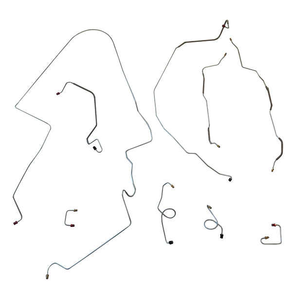 1968 Ford Thunderbird Power Disc Brake Line Kit 9pc, Stainless