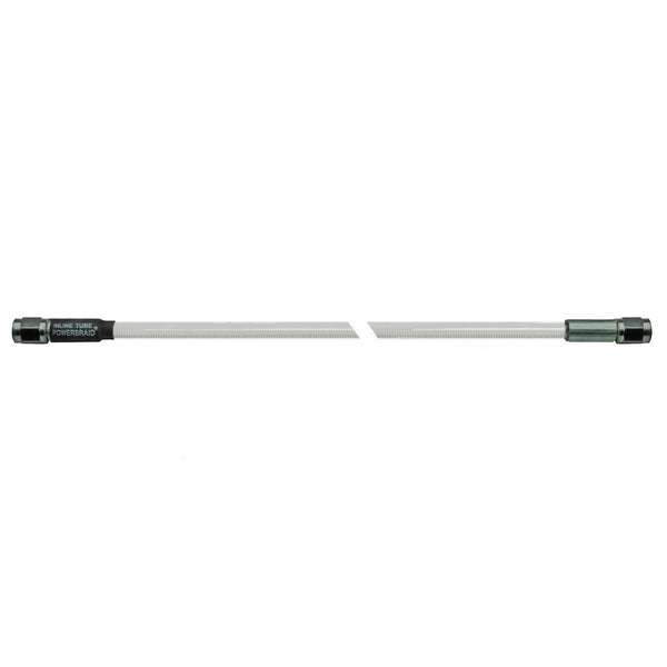 12" Stainless Braided Hose -3AN Female Both Ends Grey Cover 1pc