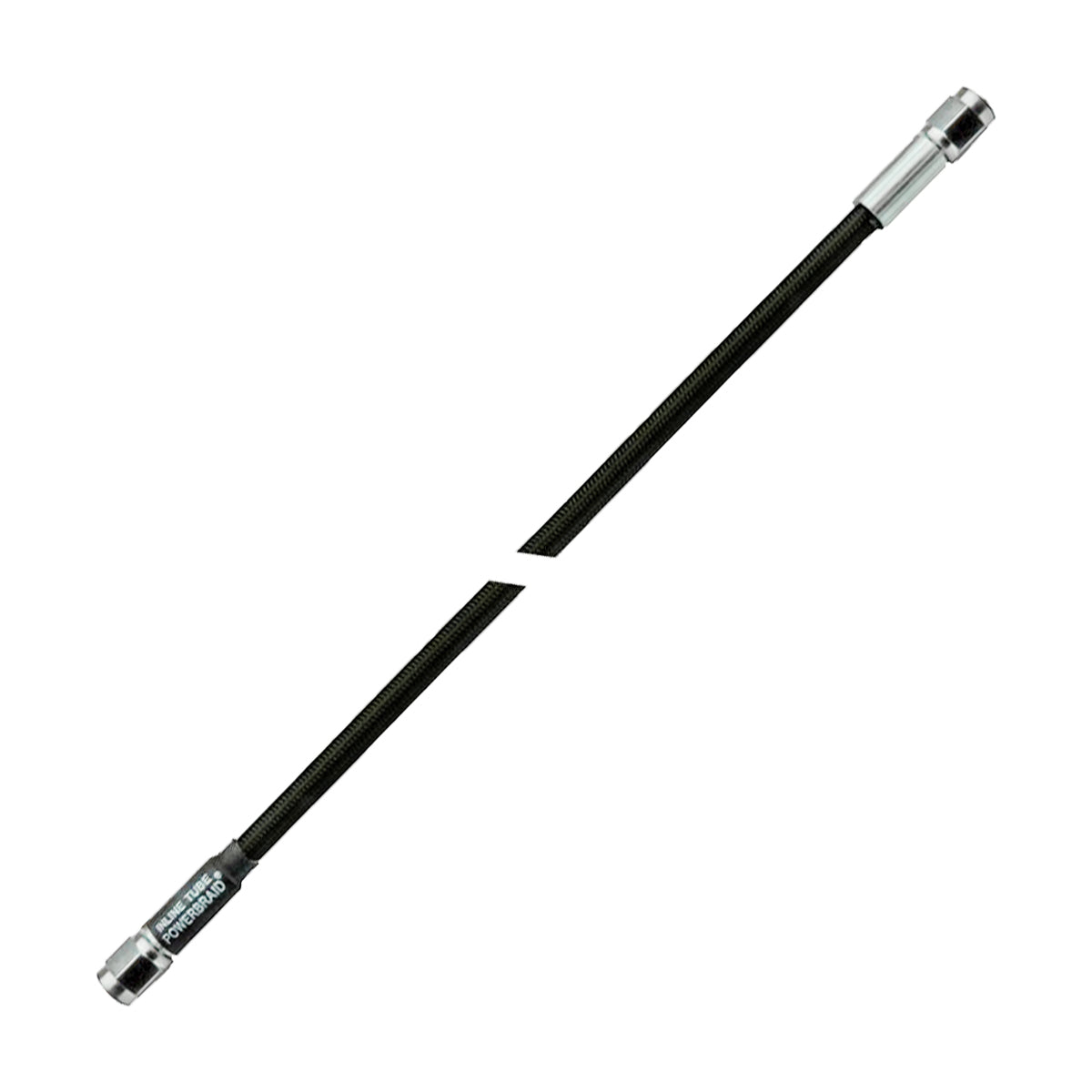 12" Stainless Braided Flex Hose -3AN Female To -3AN Female Black Covering 1pc