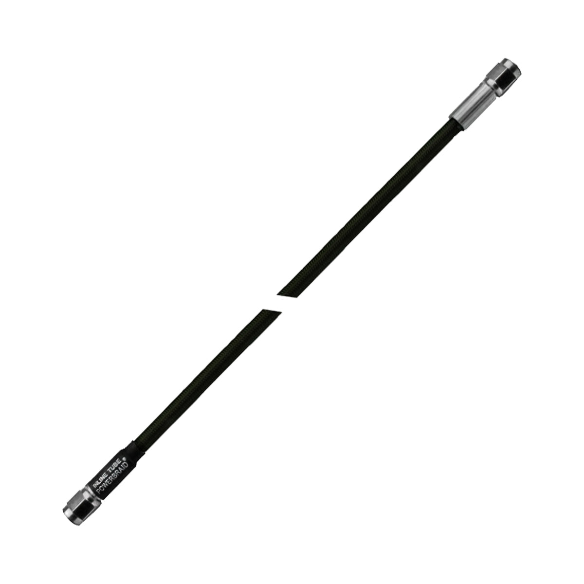 13" Stainless Braided Flex Hose -3AN Female To -3AN Female Black Covering 1pc