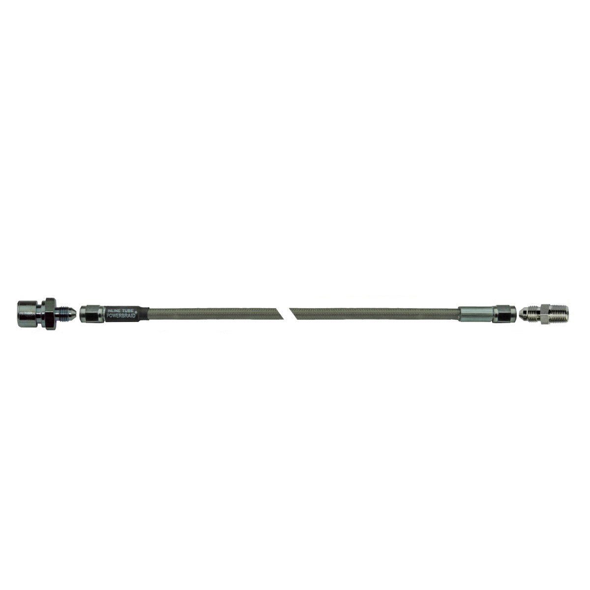 18" Stainless Braided Hose With 1/8 Pipe Male To 3/8-24" Female