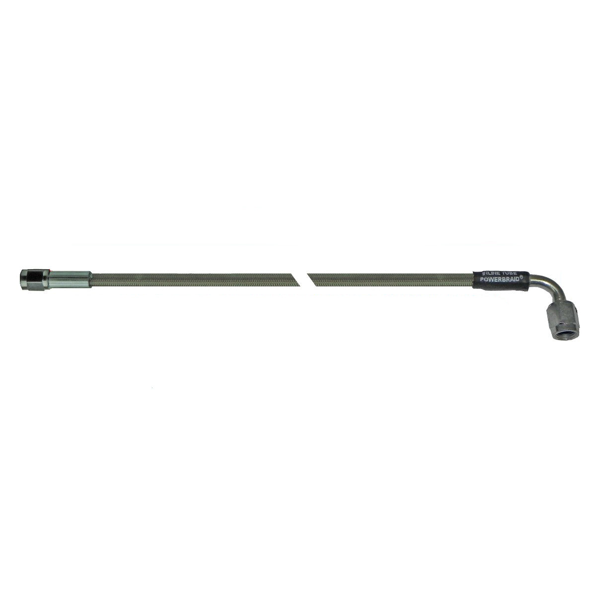 30" Stainless Braided Hose -3AN Female to -3AN 90 Female