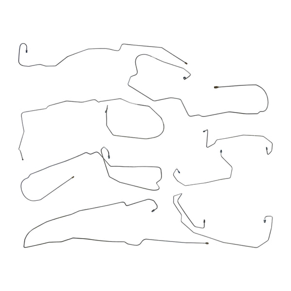 2006-2011 Chevrolet HHR, Rear Drum, Non ABS, Complete Brake Line Kit, 8pc, Stainless