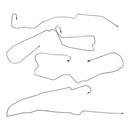 2006-2011 Chevrolet HHR, Rear Drum, Non ABS, Mid Chassis Brake Line Kit, 4pc, Stainless