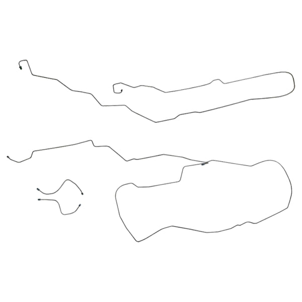 2003-07 Saturn Ion 103.2" WB Front Disc/Rear Drum w/ABS Mid Chassis Brake Line Kit 4pc, OE Steel
