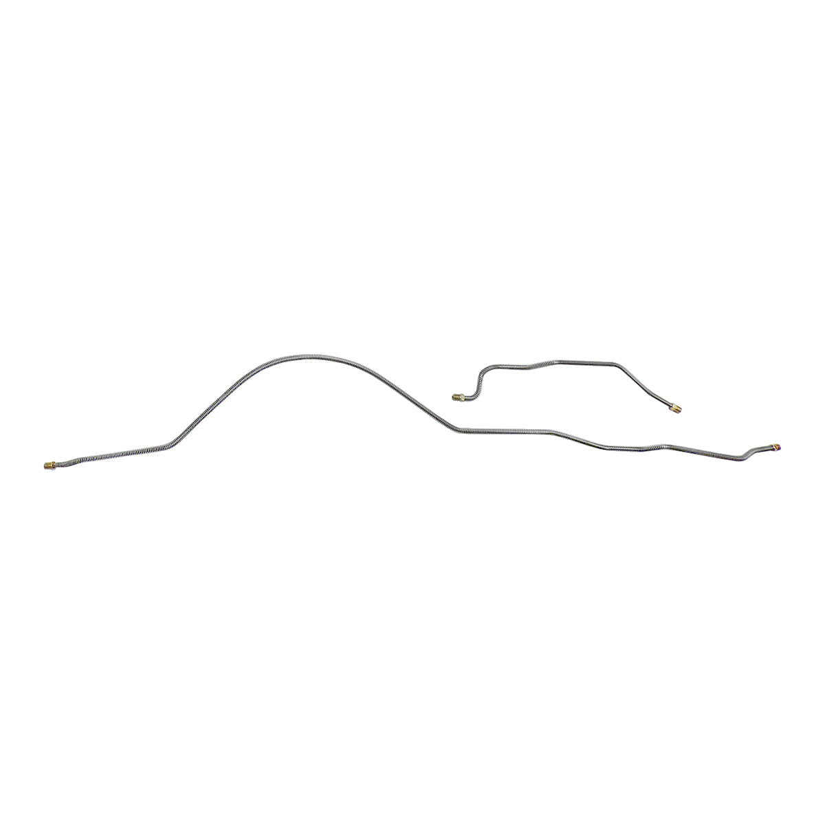 1984-87 Jeep Cherokee XJ Front Disc Rear Drum Rear Axle Brake Lines 2pc, Stainless