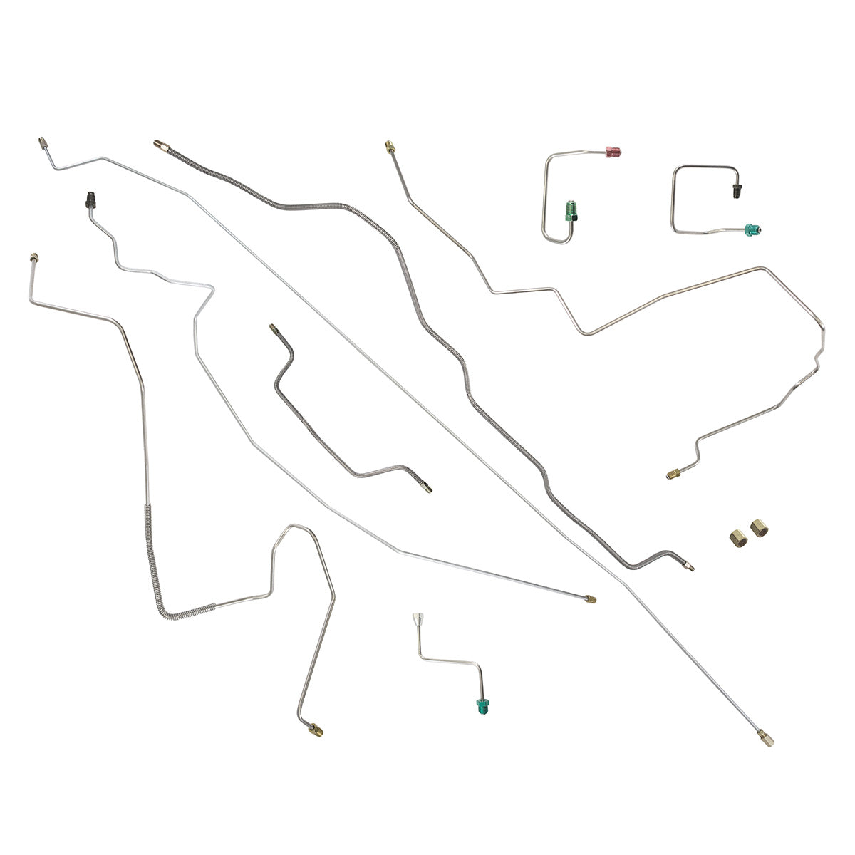 1995-01 Jeep Cherokee XJ Power Disc w/o ABS Complete Brake Line Kit 12pc, Stainless