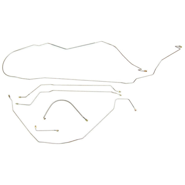 1945-49 Jeep CJ2A Brake Line Kit 9pc, Stainless